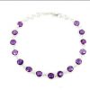 Amethyst Sterling Silver Bracelet GWBR83167-0