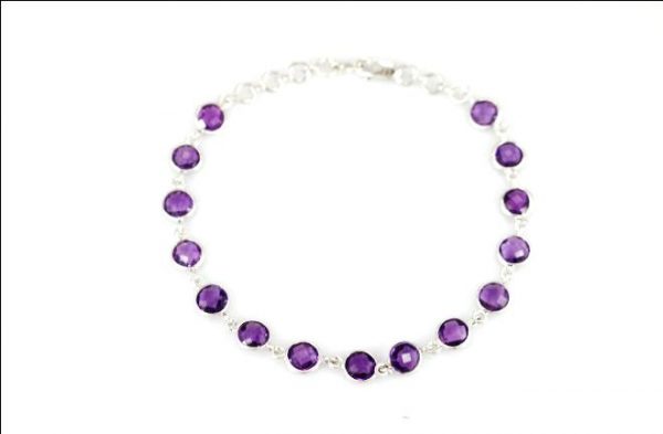 Amethyst Sterling Silver Bracelet GWBR83167-0