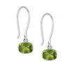 Peridot dangling sterling silver earrings GWER83373-0