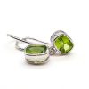 Peridot dangling sterling silver earrings GWER83373-1646