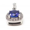 Tanzanite and cubic zirconia White gold pendant GWTZPG84067-1773