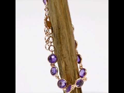 Amethyst Sterling Silver Bracelet GWBR83167-888