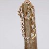 Green amethyst sterling silver rose gold platted bracelet GWBR83166-891
