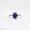 Amethyst and cubic zirconia ring GWR84077-1383