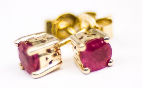 Yellow Gold Ruby studs GWERCR86870-1050