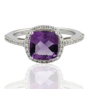 Amethyst Sterling silver ring GWR88528 size 7-0