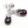 Red garnet sterling silver dangling earrings GWER86355-1653