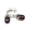 Red garnet sterling silver dangling earrings GWER86355-1654
