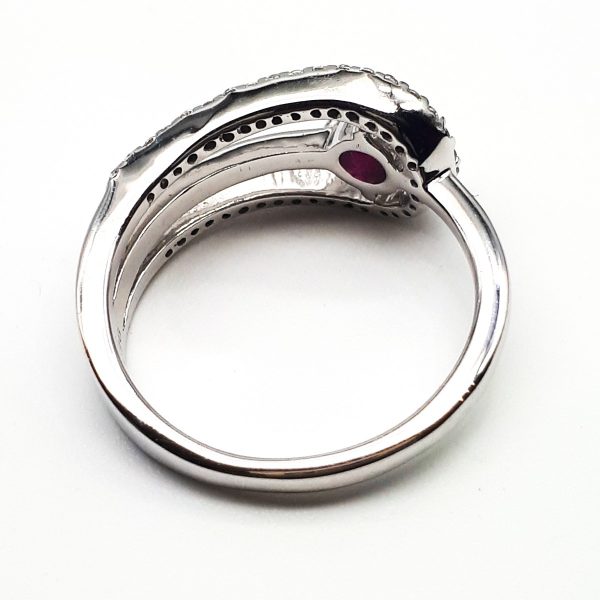 Ruby and Cubic Zirconia ring GWR86365-1762