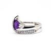 Amethyst and Cubic Zirconia ring GWR86371 (US 7-- UK O)-2105