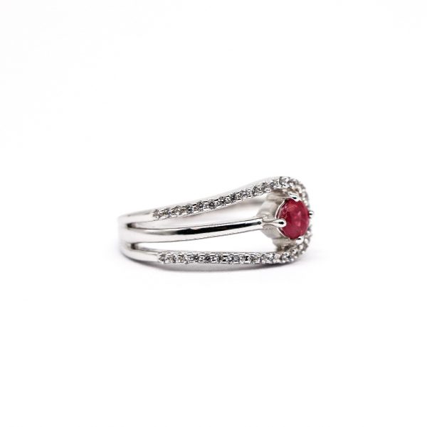 Ruby and Cubic Zirconia ring GWR86365-2090