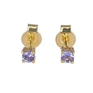 Tanzanite yellow gold studs earrings GWTZE84350