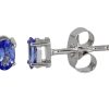 Tanzanite Sterling silver earrings GWTZE84368-0