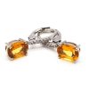Citrine and cubic Zirconia Dangling earrings GWER83173-1867