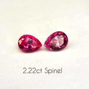 Redish Pink spinel Pear shape Pair 2.22 cts PSPIN0035F-0