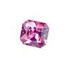 PSpin 16_1 - GEMWORLD LTD Pink faceted gemstone, close-up showing sparkling facets against a white background.