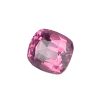 PSpin 21_1 - GEMWORLD LTD Close-up of a pink faceted gemstone cut in an oval shape on a white background.