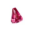 PSpin 42_6 - GEMWORLD LTD Pink faceted crystal gemstone against a white background, showing sharp edges and reflective facets in varying pink hues.