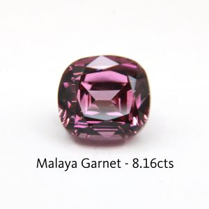 Peach Malaya Garnet 8.16 cts Cushion-0