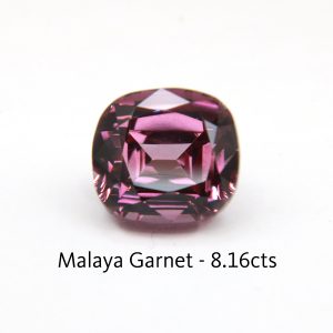 Peach Malaya Garnet 8.16 cts Cushion-0