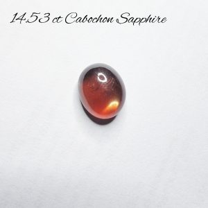 Cabochon Orange Brownish Phenomena Sapphire 14.53 Cts sapp 0038-0