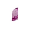 Fspin 239_5 - GEMWORLD LTD Pink faceted crystal gemstone shard with a pointed tip, angled upward.