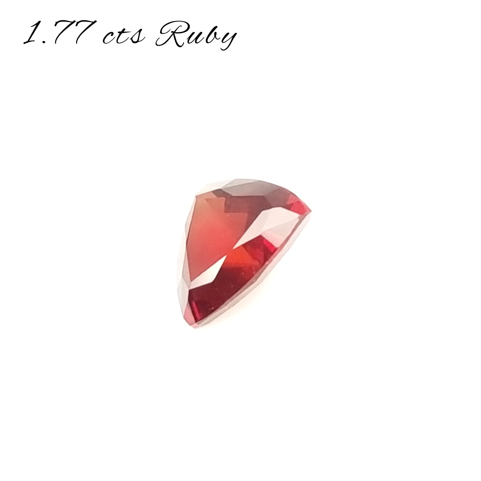 1.762 ct Ruby Orange Red Natural No Heat Trillion RUB 0033