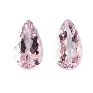 Morganite Pear shape pairs 13.38ct Morg1