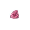 PSpin 113_5 - GEMWORLD LTD Partial close-up of a pink faceted gemstone on a white background, showing its shiny facets and pink color.