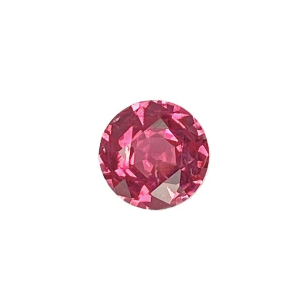 PSpin 118_3 - GEMWORLD LTD Close-up of a faceted pink oval gemstone with a jewel-like sparkle, partially visible at the bottom edge.