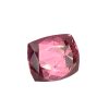 PSpin 59_3 - GEMWORLD LTD Close-up of a pink-red faceted gemstone with multiple angular facets catching the light.