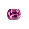 PSpin 71_3 - GEMWORLD LTD Close-up of a pink faceted gemstone with an oval cut, sparkling facets.