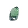 Korn 158_4 - GEMWORLD LTD Navette-cut green gemstone with faceted surfaces and a pointed tip, shown against a white background.