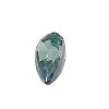 Korn 19_2 - GEMWORLD LTD Faceted teal gemstone/crystal with a pale blue-green color and elongated prism shape, set against a white background.