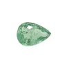 Par 36d_2 - GEMWORLD LTD Green faceted teardrop-shaped gemstone on a white background, catching light reflections to show facets.