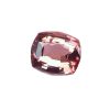 Tour 130_5 - GEMWORLD LTD Pink cushion-cut gemstone with facets reflecting light, set against a white background.