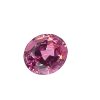 Pink-purple faceted gemstone ball with reflective facets against a white backgroundie.