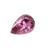 Tour 52_3 - GEMWORLD LTD Close-up of a faceted pink gem with a teardrop shape on a white background.